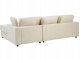 Beliani Narożnik z otomaną lewostronny jasnobeżowy KOHLO 6