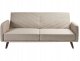 Beliani Sofa rozkładana len syntetyczny jasnobrązowa SENJA 1