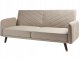 Beliani Sofa rozkładana len syntetyczny jasnobrązowa SENJA 4