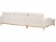 Beliani Narożnik prawostronny sztruksowy jasnobeżowy SIGGARD 5