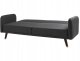 Beliani Sofa rozkładana len syntetyczny czarna SENJA 5