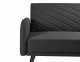 Beliani Sofa rozkładana len syntetyczny czarna SENJA 7