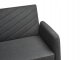 Beliani Sofa rozkładana len syntetyczny czarna SENJA 8