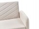 Beliani Sofa rozkładana len syntetyczny jasnobeżowa SENJA 2