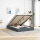 vidaXL Rama łóżka otomana bez materacem, szara, 140x200 cm, aksamit 1