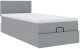 vidaXL Rama łóżka otomana z materacem, jasnoszara, 90x190 cm, tkanina 6