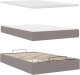 vidaXL Rama łóżka otomana z materacem, taupe, 120x200 cm, tkanina (3311536 VidaXL) 8