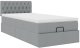 vidaXL Łóżko otomana z materacem, jasnoszare, 100x200 cm, tkanina 6