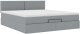 vidaXL Łóżko otomana z materacem, jasnoszare, 160x200 cm, tkanina 6