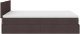 vidaXL Łóżko otomana z materacem, ciemnobrązowe, 140x190 cm, tkanina 10
