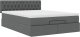 vidaXL Łóżko otomana z materacem, ciemnoszare, 140x200 cm, tkanina 6