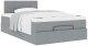 vidaXL Łóżko otomana z materacem, jasnoszare, 120x200 cm, tkanina 5