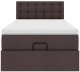 vidaXL Łóżko otomana z materacem, ciemnobrązowe, 100x200 cm, tkanina 7