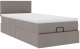 vidaXL Łóżko otomana z materacem i LED, taupe, 90x200 cm, tkanina 7