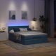 vidaXL Łóżko Ottoman z materacem i diodami LED Niebieski 140x190 cm 3