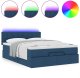 vidaXL Łóżko Ottoman z materacem i diodami LED Niebieski 140x190 cm 5