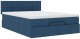 vidaXL Łóżko Ottoman z materacem i diodami LED Niebieski 140x190 cm 7