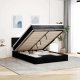 vidaXL Łóżko Ottoman z materacem i diodami LED Czarny 140x190 cm 1