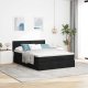 vidaXL Łóżko Ottoman z materacem i diodami LED Czarny 140x190 cm 4
