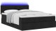 vidaXL Łóżko Ottoman z materacem i diodami LED Czarny 140x190 cm 6