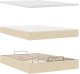 vidaXL Łóżko Ottoman z materacem i diodami LED kremowe 140x190 cm 9