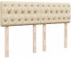 vidaXL Łóżko Ottoman z materacem i diodami LED kremowe 140x190 cm 10