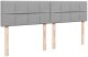 vidaXL Łóżko Ottoman z materacem i LED, jasnoszary, 180x200cm, tkanina 10