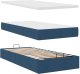 vidaXL Otomana Łóżko z Materacem i LED Niebieski 90x200 cm Tkanina 9