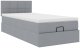 vidaXL Łóżko Ottoman z materacem i LED, jasnoszary, 90x200 cm, tkanina 7