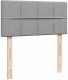 vidaXL Łóżko Ottoman z materacem i LED, jasnoszary, 90x200 cm, tkanina 10