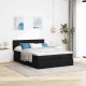 vidaXL Łóżko Ottoman z materacem i diodami LED Czarny 140x190 cm 4