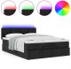 vidaXL Łóżko Ottoman z materacem i diodami LED Czarny 140x190 cm 5