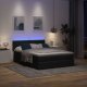 vidaXL Łóżko otomana z materacem i diodami LED Czarny 140x200 cm 3