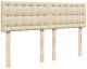 vidaXL Łóżko Ottoman z materacem i diodami LED kremowe 140x190 cm 10