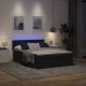 vidaXL Łóżko Ottoman z materacem i diodami LED Czarny 140x190 cm 3