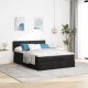 vidaXL Łóżko Ottoman z materacem i diodami LED Czarny 140x190 cm 4