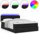 vidaXL Łóżko Ottoman z materacem i diodami LED Czarny 140x190 cm 5