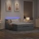 vidaXL Łóżko Ottoman z materacem i diodami LED Jasnoszary 140x190 cm 3