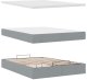 vidaXL Łóżko Ottoman z materacem i diodami LED Jasnoszary 140x190 cm 9