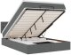 vidaXL Łóżko Ottoman z materacem i diodami LED Ciemnoszary 140x190 cm 2