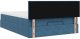 vidaXL Rama łóżka otomana z materacem, niebieska, 140x200 cm, aksamit 10