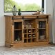 Komoda HALDEN 2 Drzwi przesuwne 112x40x80 cm Drewno lite Lumarko! 1