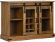 Komoda HALDEN 2 Drzwi przesuwne 112x40x80 cm Drewno lite Lumarko! 3