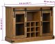 Komoda HALDEN 2 Drzwi przesuwne 112x40x80 cm Drewno lite Lumarko! 7
