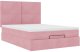 vidaXL Rama łóżka otomana z materacami, różowa, 140x190 cm, aksamit 6