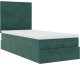 vidaXL Rama łóżka otomana z materacami, zielona, 90x200 cm, aksamit 6