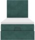 vidaXL Rama łóżka otomana z materacami, zielona, 90x200 cm, aksamit 7