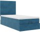 vidaXL Rama łóżka otomana z materacami, niebieska, 90x190 cm, aksamit 6