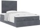 vidaXL Rama łóżka otomana z materacami, szara, 120x200 cm, aksamit 5