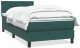 vidaXL Łóżko kontynentalne z materacem ciemnozielony aksamit 80x220 cm 2